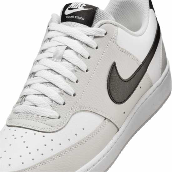 Nike Ниски Мъжки Маратонки Court Vision Low Trainers Mens Сиво/Черно/Бяло 