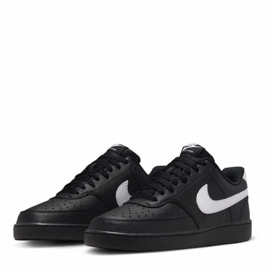 Nike Ниски Мъжки Маратонки Court Vision Low Trainers Mens Черно 