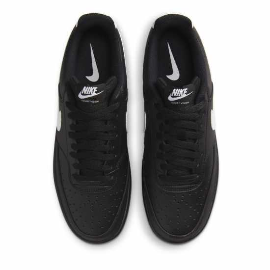 Nike Ниски Мъжки Маратонки Court Vision Low Trainers Mens Черно 