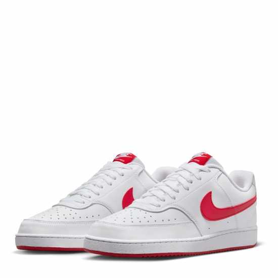 Nike Ниски Мъжки Маратонки Court Vision Low Trainers Mens White/Red Мъжки маратонки