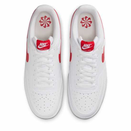 Nike Ниски Мъжки Маратонки Court Vision Low Trainers Mens White/Red Мъжки маратонки