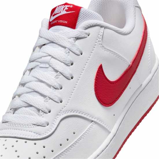 Nike Ниски Мъжки Маратонки Court Vision Low Trainers Mens White/Red Мъжки маратонки