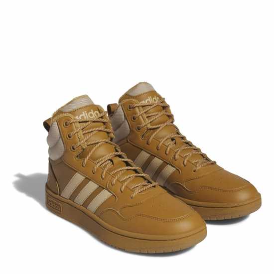 Adidas Hoops 3.0 Mid Lifestyle Basketball Classic Fur Lining Winterized Shoes магическо бежово Мъжки маратонки