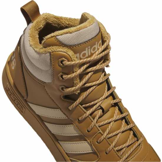 Adidas Hoops 3.0 Mid Lifestyle Basketball Classic Fur Lining Winterized Shoes магическо бежово Мъжки маратонки