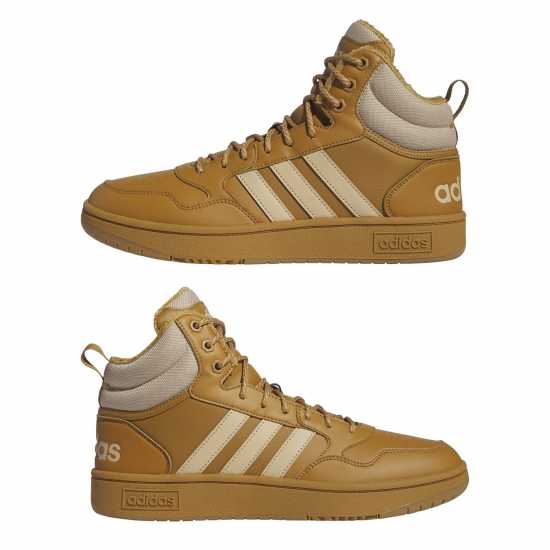 Adidas Hoops 3.0 Mid Lifestyle Basketball Classic Fur Lining Winterized Shoes магическо бежово Мъжки маратонки