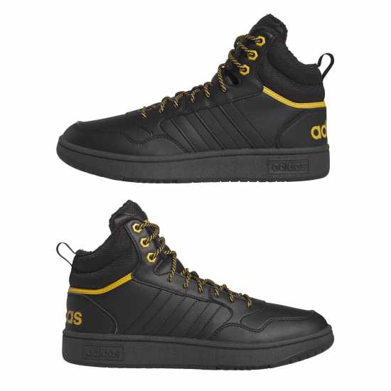 Adidas Hoops 3.0 Mid Lifestyle Basketball Classic Fur Lining Winterized Shoes Черно/Жълто 