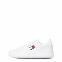 Tommy Jeans Retro Leather Basket Trainers Бял YBR 