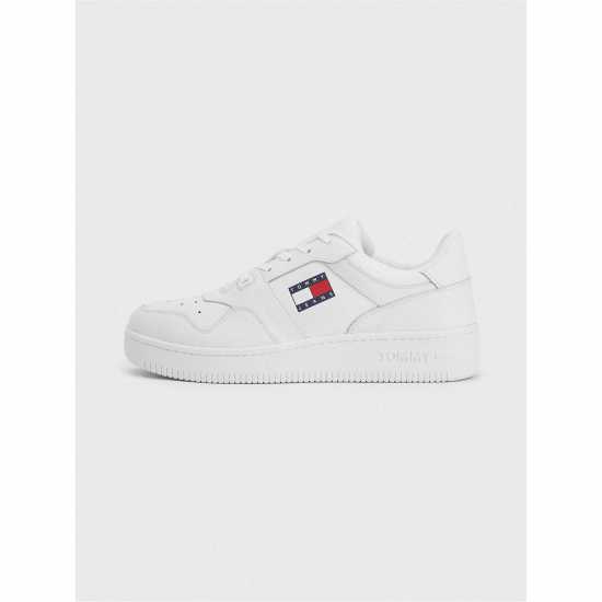 Tommy Jeans Retro Leather Basket Trainers Бял YBR 