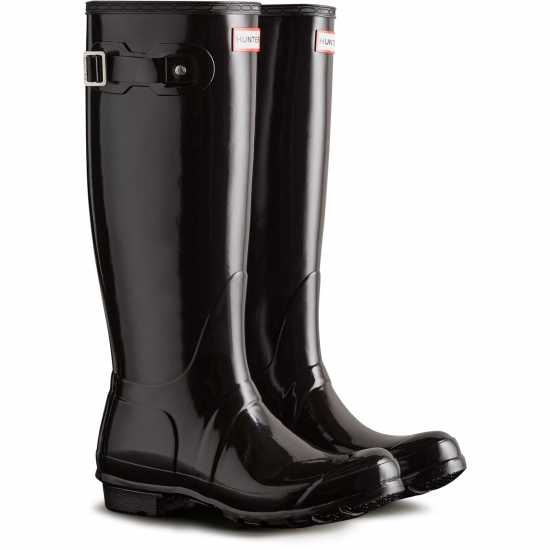 Hunter Original Glossy Tall Wellies Черно глянце 