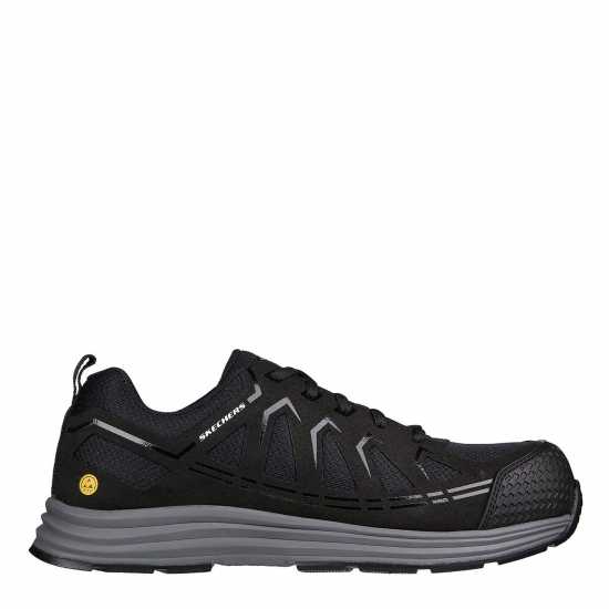 Skechers Lace Up Athletic W Composite Toe Steel Cap Boots Mens Черно 