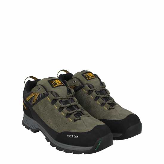 Karrimor Hot Rock Mens Low Walking Shoes Хаки/Жълто 