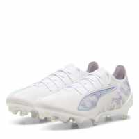 Puma Ultra 5 Ultimate Womens Firm Ground Football Boots Бяло/Черно/Лилаво 