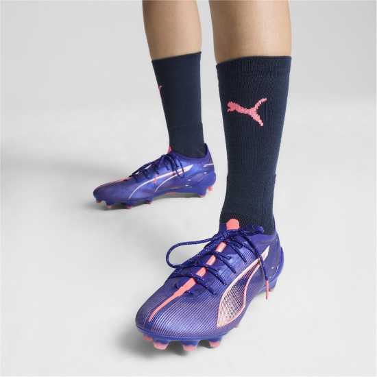 Puma Ultra 5 Ultimate Womens Firm Ground Football Boots Лилаво/Бяло/Оранжево 