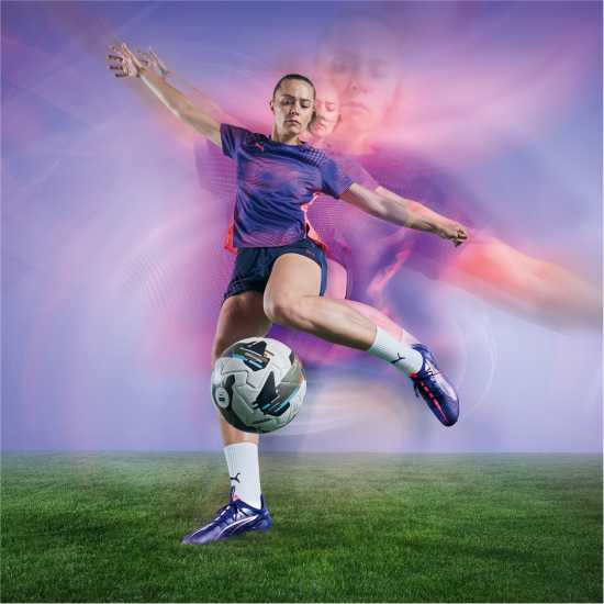 Puma Ultra 5 Ultimate Womens Firm Ground Football Boots Лилаво/Бяло/Оранжево 