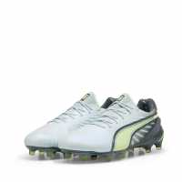 Puma King Ultimate Womens Firm Ground Football Boots Сиво/Жълто 