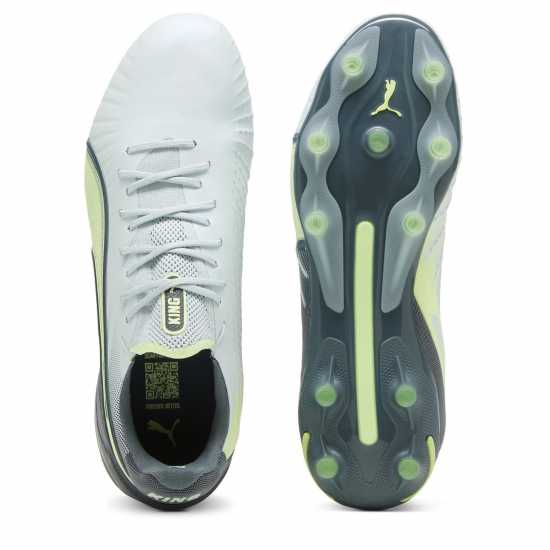 Puma King Ultimate Womens Firm Ground Football Boots Сиво/Жълто 