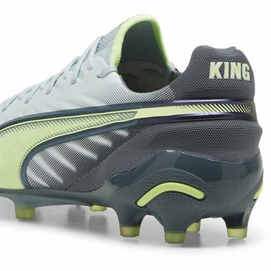 Puma King Ultimate Womens Firm Ground Football Boots Сиво/Жълто 