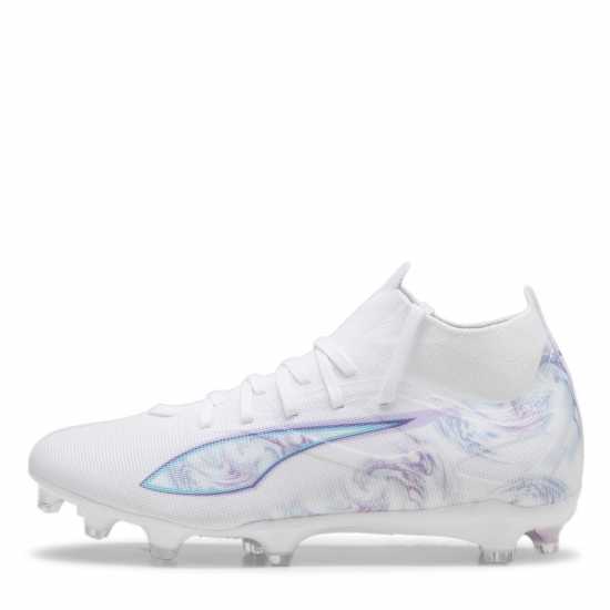 Puma Ultra 5 Match Womens Firm Ground Football Boots Бяло/Черно/Лилаво 