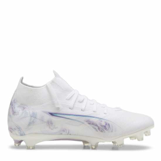 Puma Ultra 5 Match Womens Firm Ground Football Boots Бяло/Черно/Лилаво 