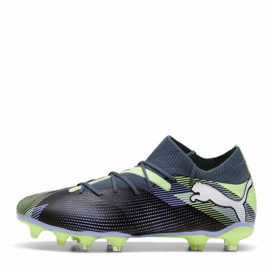 Puma Future 7 Match Womens Firm Ground Football Boots Сиво/Бяло/Зелено Формула Пакет