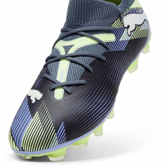 Puma Future 7 Match Womens Firm Ground Football Boots Сиво/Бяло/Зелено Формула Пакет