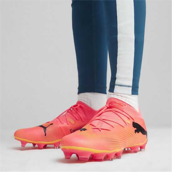 Puma Future 7 Match Womens Firm Ground Football Boots Оранжево/Черно Формула Пакет