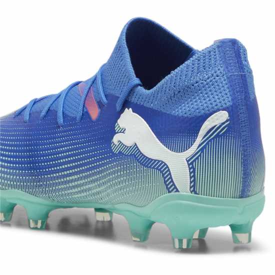 Puma Future 7 Match Womens Firm Ground Football Boots Синьо/Бяло/Зелено Формула Пакет