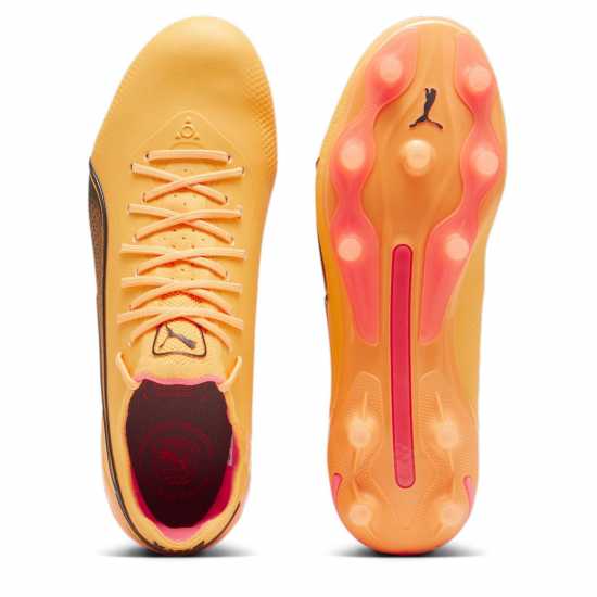 Puma Мъжки Футболни Бутонки King Ultimate Firm Ground Womens Football Boots Залез/Черен 