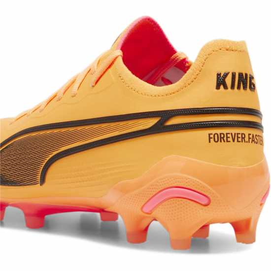 Puma Мъжки Футболни Бутонки King Ultimate Firm Ground Womens Football Boots Залез/Черен 