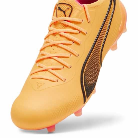 Puma Мъжки Футболни Бутонки King Ultimate Firm Ground Womens Football Boots Залез/Черен 