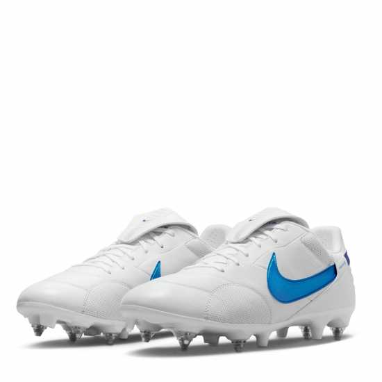 Nike Premier 3 Anti-Clog Soft Ground Football Boots Бяло/Синьо 