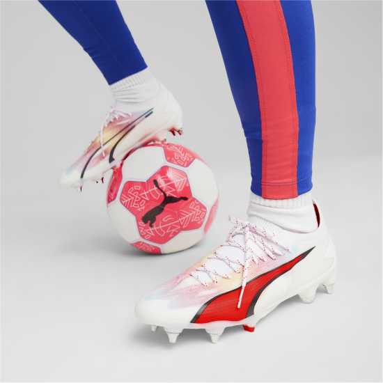 Puma Ultra Ultimates.1 Soft Ground Football Boots Бяло/Розово 