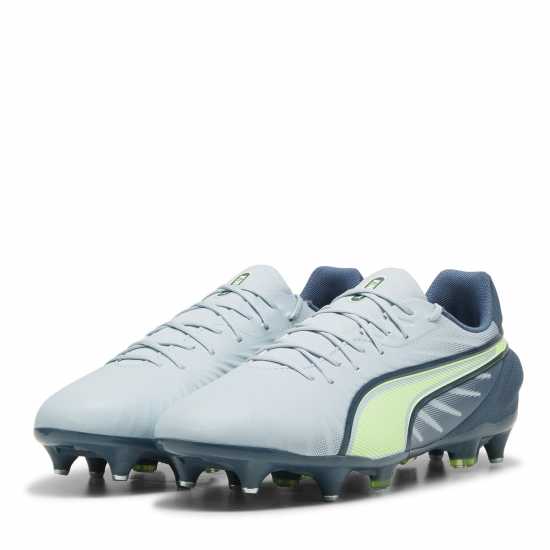 Puma King Match Soft Ground Football Boots Лед/Ябълка/Сиво 