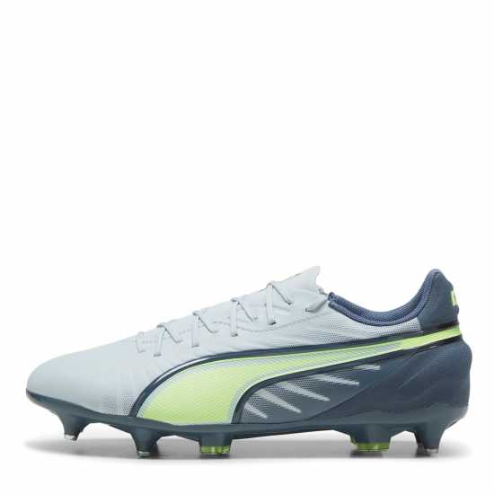 Puma King Match Soft Ground Football Boots Лед/Ябълка/Сиво 