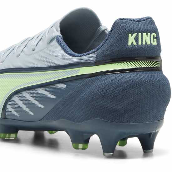 Puma King Match Soft Ground Football Boots Лед/Ябълка/Сиво 