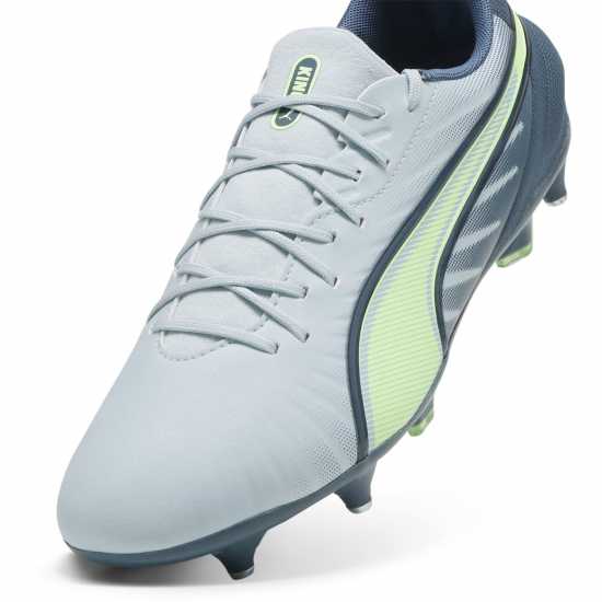 Puma King Match Soft Ground Football Boots Лед/Ябълка/Сиво 