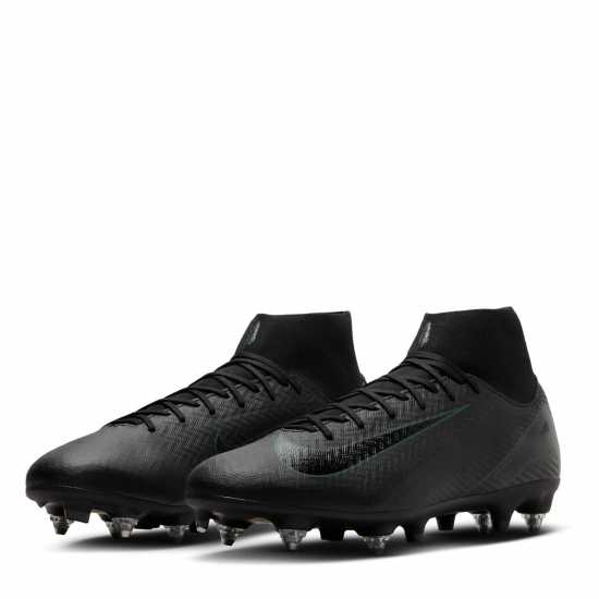 Nike Zoom Mercurial Superfly 10 Academy Soft Ground Football Boots Черно/Зелено 