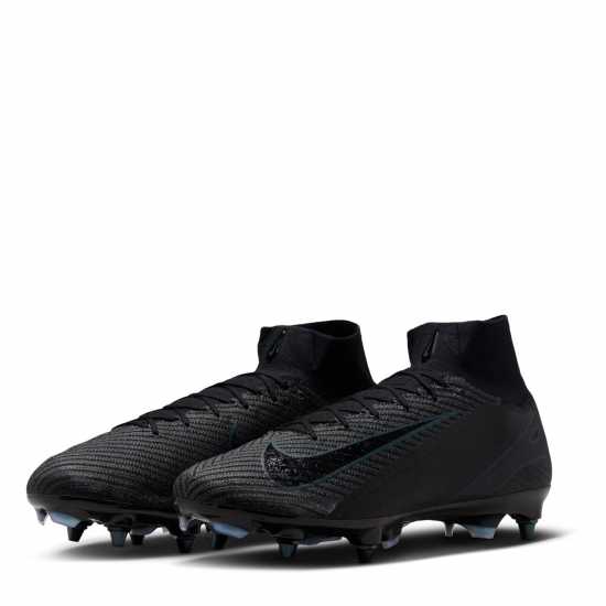 Nike Mercurial Superfly 10 Elite Soft Ground Football Boots Черно/Зелено 