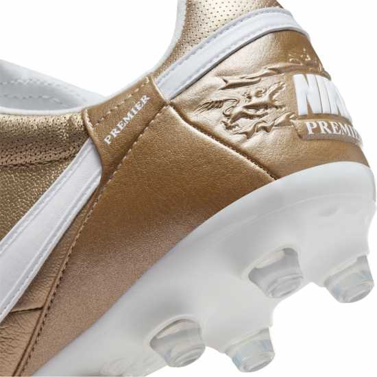 Nike Premier 3 Firm Ground Football Boots Злато/Бяло Мъжки футболни бутонки