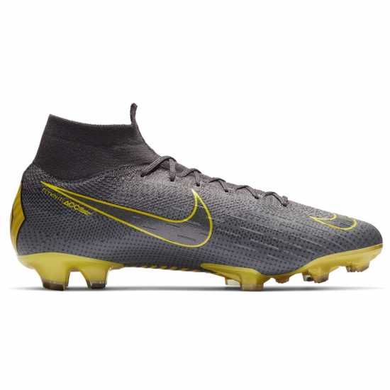 Nike Mercurial Superfly 9 Elite Firm Ground Football Boots Grey/Black Футболни стоножки