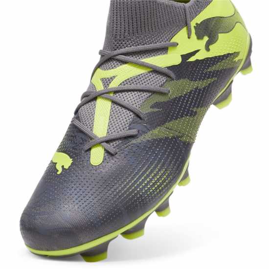 Puma Future 7 Match Rush Firm Ground Football Boots Сиво/Лайм Футболни стоножки