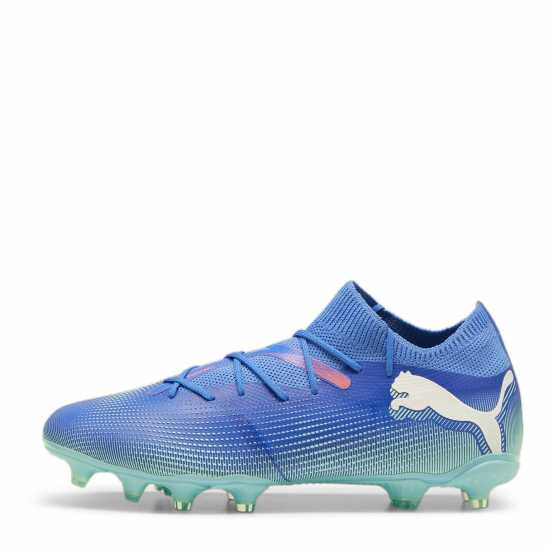 Puma Future 7 Match Rush Firm Ground Football Boots Синьо/Бяло/Зелено Футболни стоножки