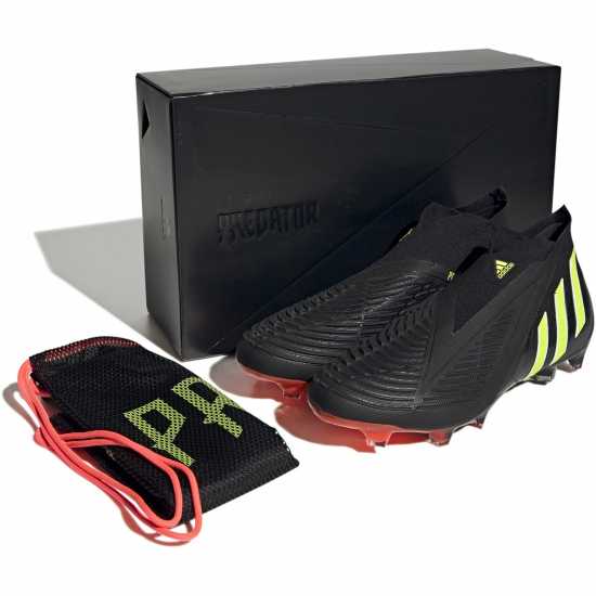 Adidas Predator + Fg Football Boots Черно/Жълто/Червено Футболни стоножки