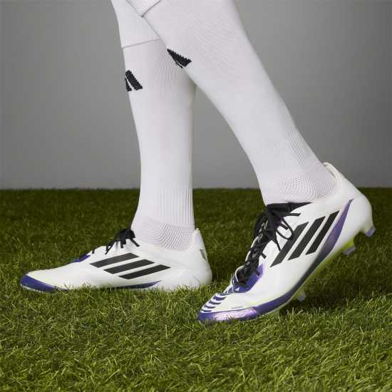 Adidas F50 Elite Firm Ground Football Boots Бяло/Лилаво 