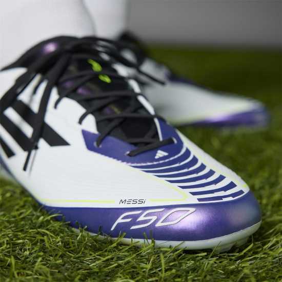 Adidas F50 Elite Firm Ground Football Boots Бяло/Лилаво 