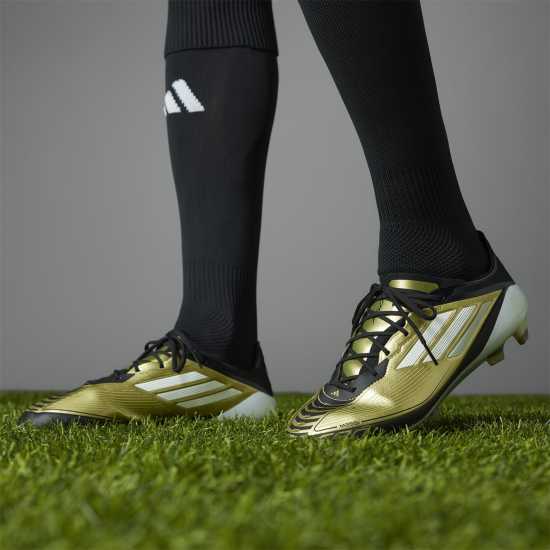 Adidas F50 Elite Firm Ground Football Boots Злато/Черно Футболни стоножки