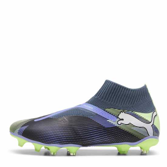 Puma Future 7 Match+ Laceless Firm Ground Football Boots Grey/White/Grn 