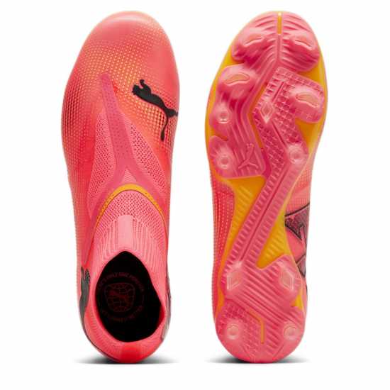 Puma Future 7 Match+ Laceless Firm Ground Football Boots Оранжево/Черно Футболни стоножки