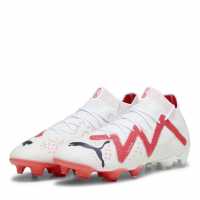 Puma Future Ultimate.1 Firm Ground Football Boots White/Pink Футболни стоножки