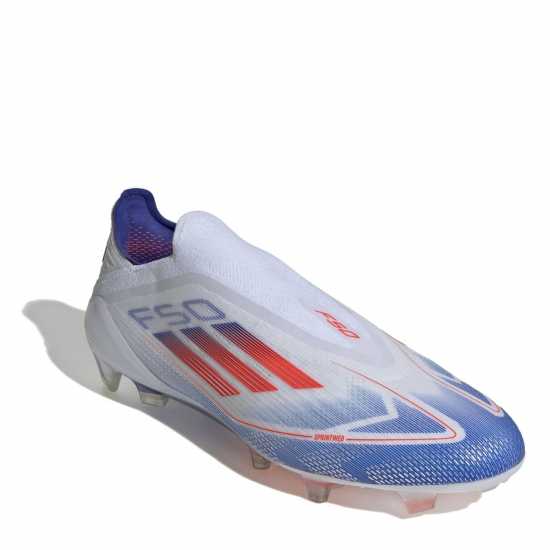 Adidas F50 Elite Laceless Firm Ground Football Boots Бяло/Червено/Синьо Футболни стоножки